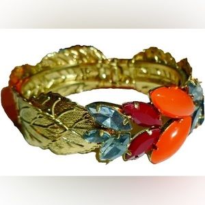 NWT Anthropologie gold gem cuff bracelet